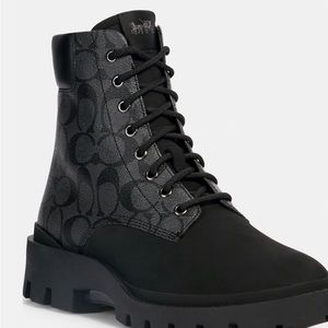 All black coach boots